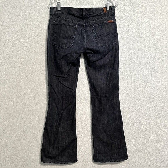 7 For All Mankind Jeans Women’s Size 29 Charlize Flare  Blue Stretch Denim 31x30 - Picture 3 of 13